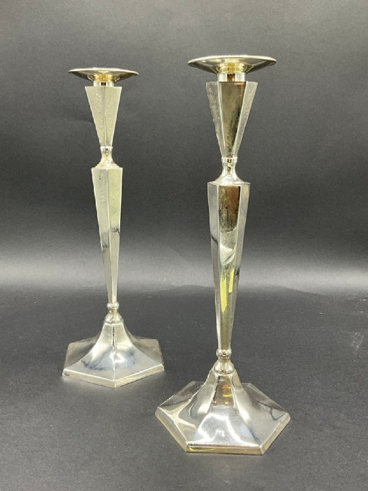 Hazorfim 800 Silver Judaica Candlesticks (1 of 4)