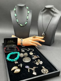 Estate Compiled Sterling Silver Jewelry