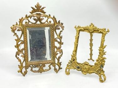 Two (2) Victorian Easel Back Picture Frames