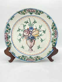 18th Century Polychrome Painted Dutch Charger