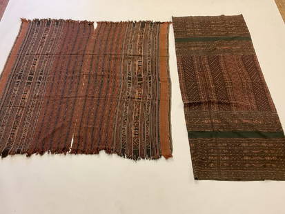 (2) Southeast Asian Batik Cloths: (2) Southeast Asian Batik Cloths.Dimensions: Lg - 44&rdquo; x 50&rdquo;