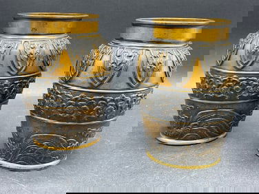 Early 20th Century Chinese Bronze Pair of Vases