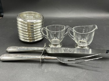 Compiled Grouping of Weighted Sterling Silver Tablewares