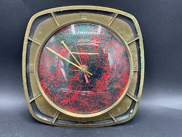 Atlanta Exclusive Enameled Mid Century Wall Clock