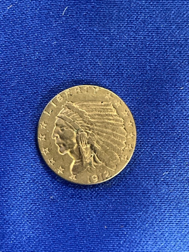 1912 P $2.5 Dollar Gold Indian Coin (1 of 4)
