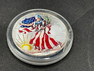 1999 Liberty U.S. Silver Dollar- Colorized