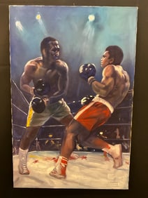Edward Gavrilov (1932-2000 Russian/American) Ringside Boxing Fight