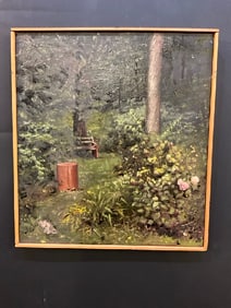 Edward Gavrilov (1932-2000 Russian/American) Wooded Park Scene