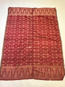 Two Part Silk Indonesian Sarong Cloth 19th or 20th c.