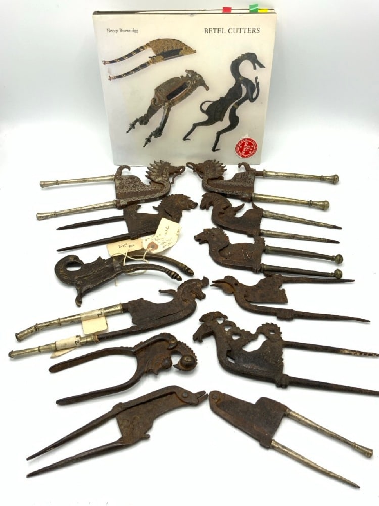 (12) Antique African/Indonesian Betel Cutters: (12) Antique African/Indonesian Betel Cutters.Dimensions: Lg - 9” Sm - 6”