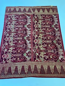 Indonesian Silk Sarong Textile Early 20th C.