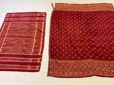 Two (2) Indonesian Silk Ikat Ceremonial Textiles