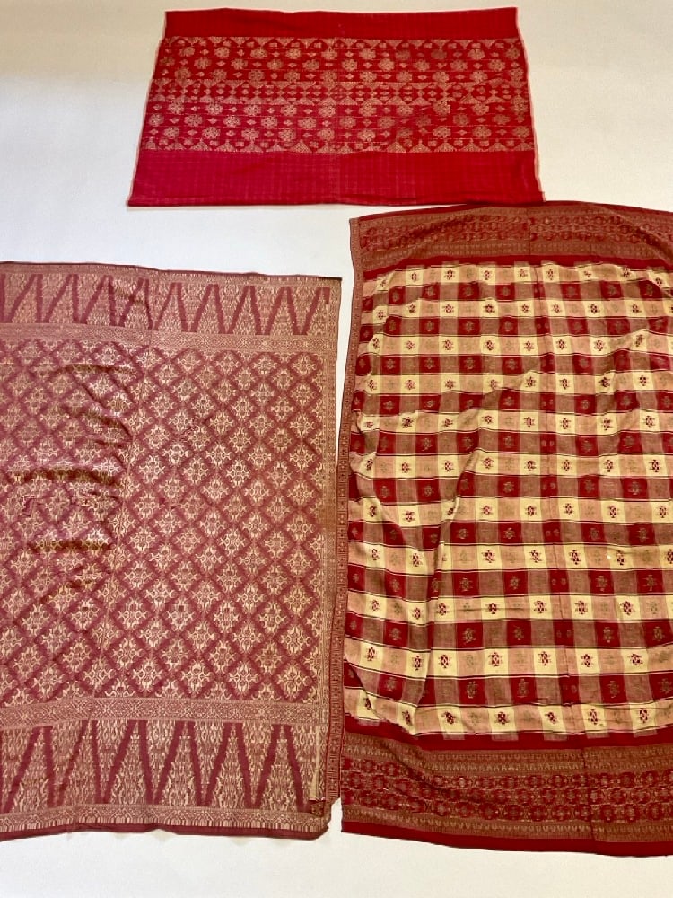 Three (3) Indonesian Silk Ceremonial Cloths / Saput (1 of 9)