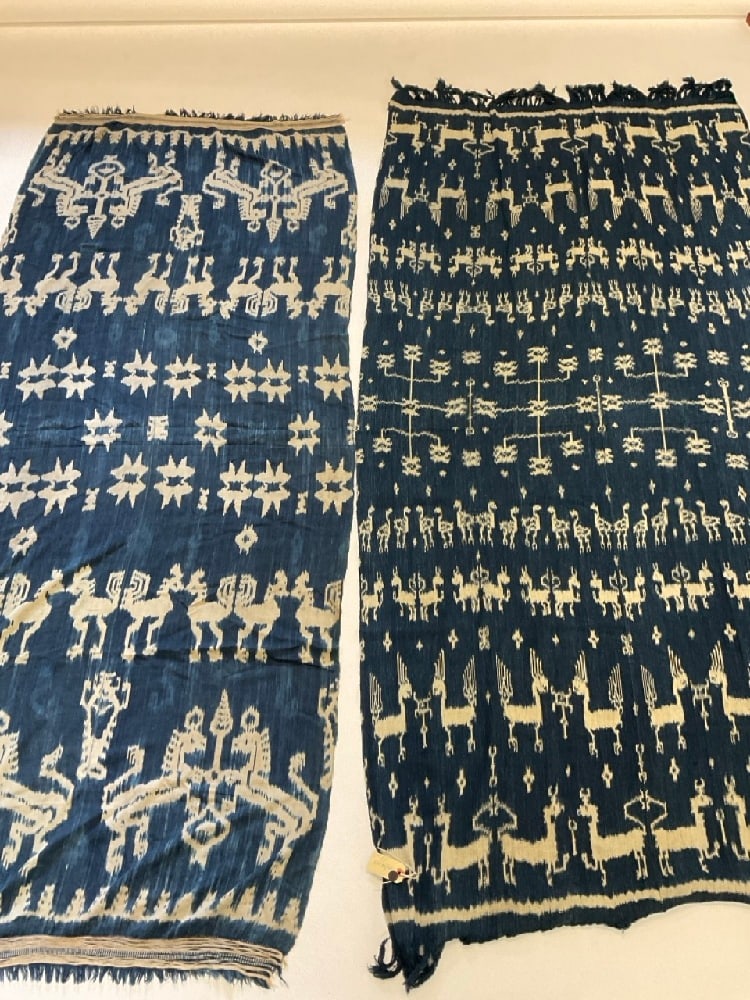 Two (2) Sumba Indonesia Ikat Hand Woven Textiles (1 of 6)