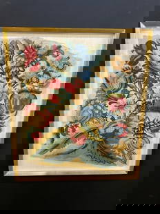 Original 18th Century French Louis XV Needlepoint Panel: Original 18th Century French Louis XV Needlepoint Panel. Dimensions: 23" X 27" and 38&rdquo; x 33&rdquo; framed.