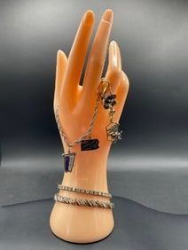 Four (4) Sterling Silver Bracelets