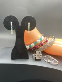 Sterling Silver Bracelets,Earrings, and Ring