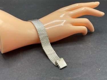 Sterling Silver Mesh Men's Bracelet