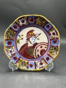 Hand Painted Italian Faience Ceramic Charger