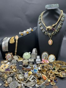 Large Estate Complied Costume Jewelry Lot