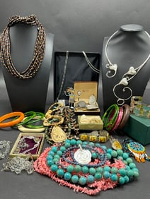 Estate Compiled Vintage Costume Jewelry Group