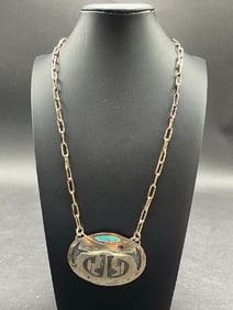 Navajo Turquoise Inlayed Necklace