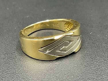 14K 585 Marked Yellow Gold Band from Greece