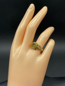 10K Yellow Gold Antique Citrine Ring