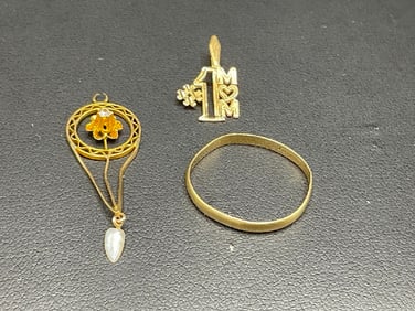Three (3) 14K Yellow Gold Scrap Findings
