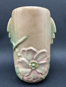 Weller Pottery Wild Rose Peach Vase