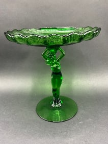 Cambridge Emerald Seashell Flared Comport-Statuesque