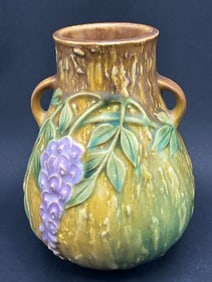 Roseville Pottery Wisteria Double Handled Arts & Crafts Vase