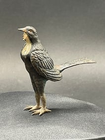 Unusual Cold Painted Bronze Bird Lady Bronze Austria Geschutzt
