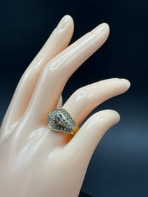 14K Yellow Gold Diamond Ring