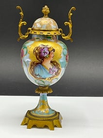 Sevres Paris Art Nouveau Porcelain Lidded Urn