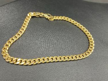 14K Cuban Link Bracelet 7 1/2