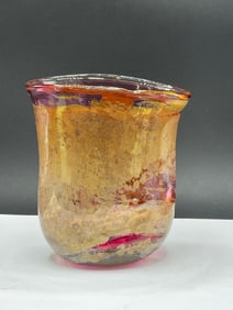 Studio Art Glass Vase c. 1970's Unsigned