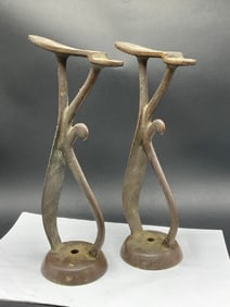 Solid Brass Early 1900's Shoe Shine Stands