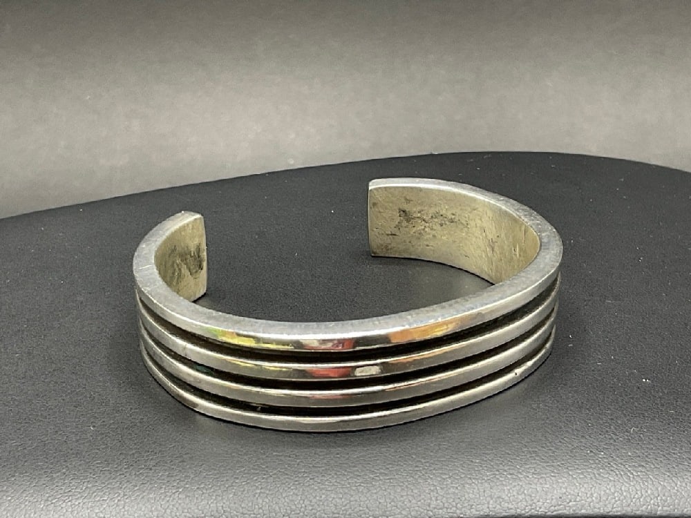 Sterling Silver Enameled Cuff Bracelet (1 of 3)