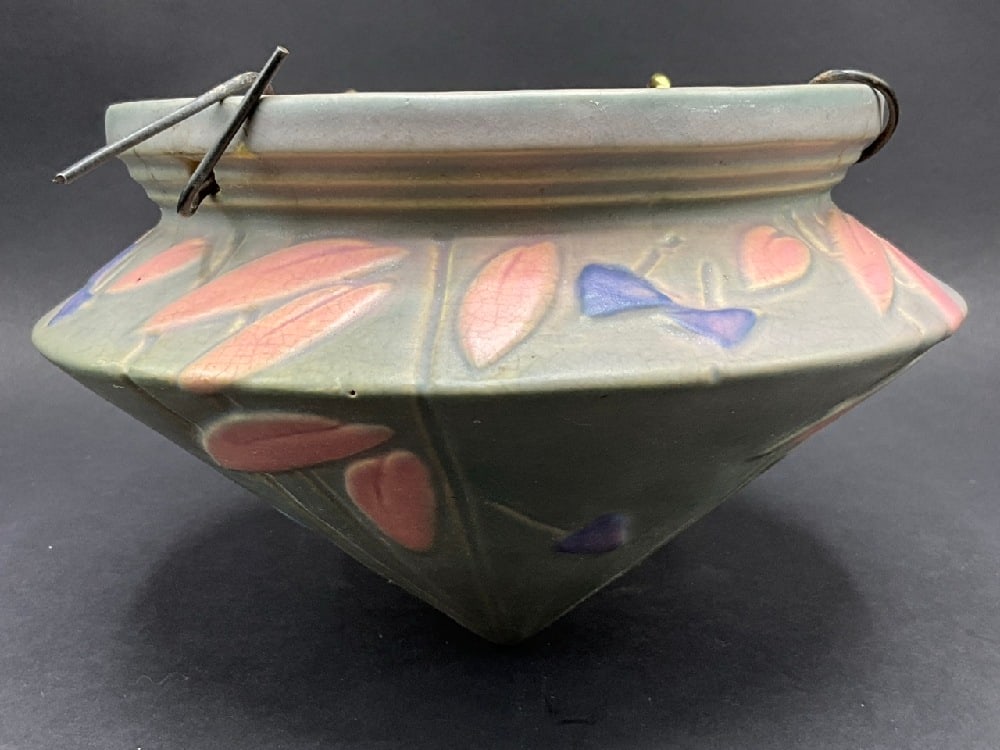 1920's Roseville Futura Hanging Planter (1 of 4)