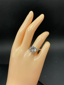 14K White Gold Ring W/ Stone