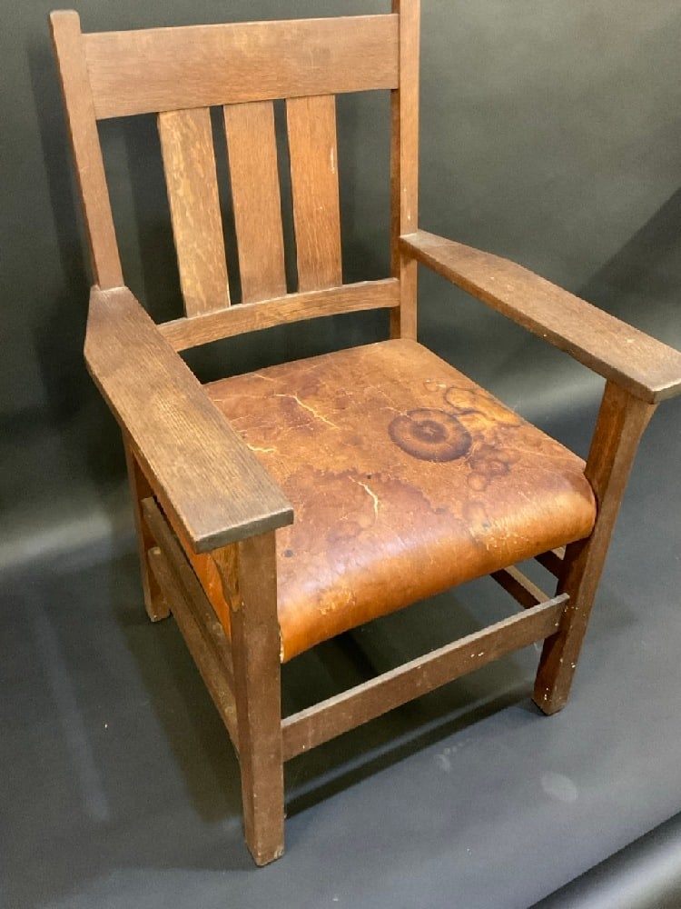 Mission Oak Arm Chair (1 of 5)