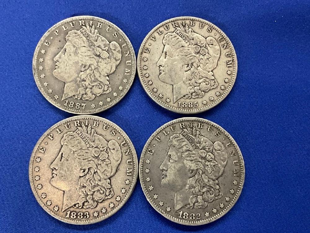 Four (4) U.S. Morgan Silver Dollars (1 of 2)