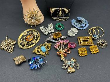 Estate Compiled Vintage Costume an Gold Filled Jewelry Group