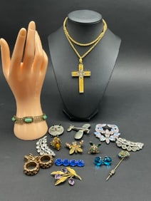 Estate Compiled Vintage Costume Jewelry Group