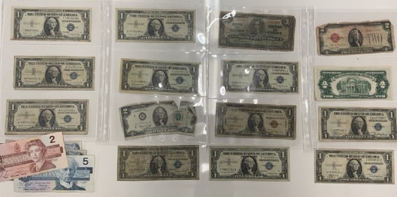 $17 Face US Banknotes Including Hawaii and Foreign