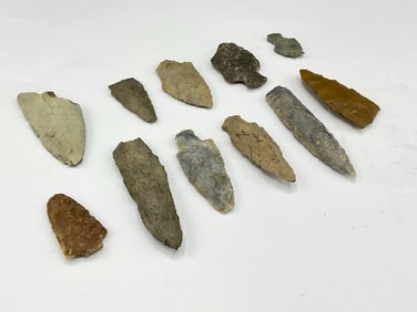 Eleven (11) Indian Arrowheads