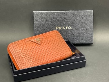 Prada Woven Leather Wallet