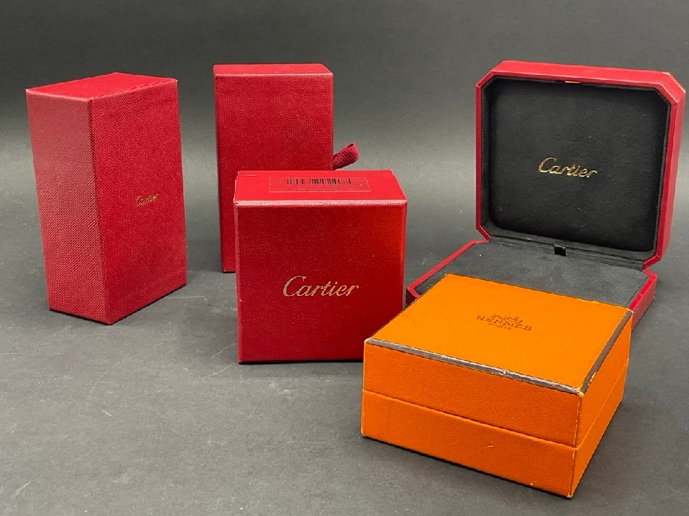 Empty Cartier Boxes, Hermes Lotion and Cartier Jewelry Lotion (1 of 7)
