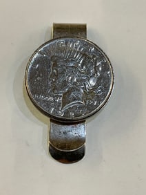 1926 Silver Peace Dollar Money Clip